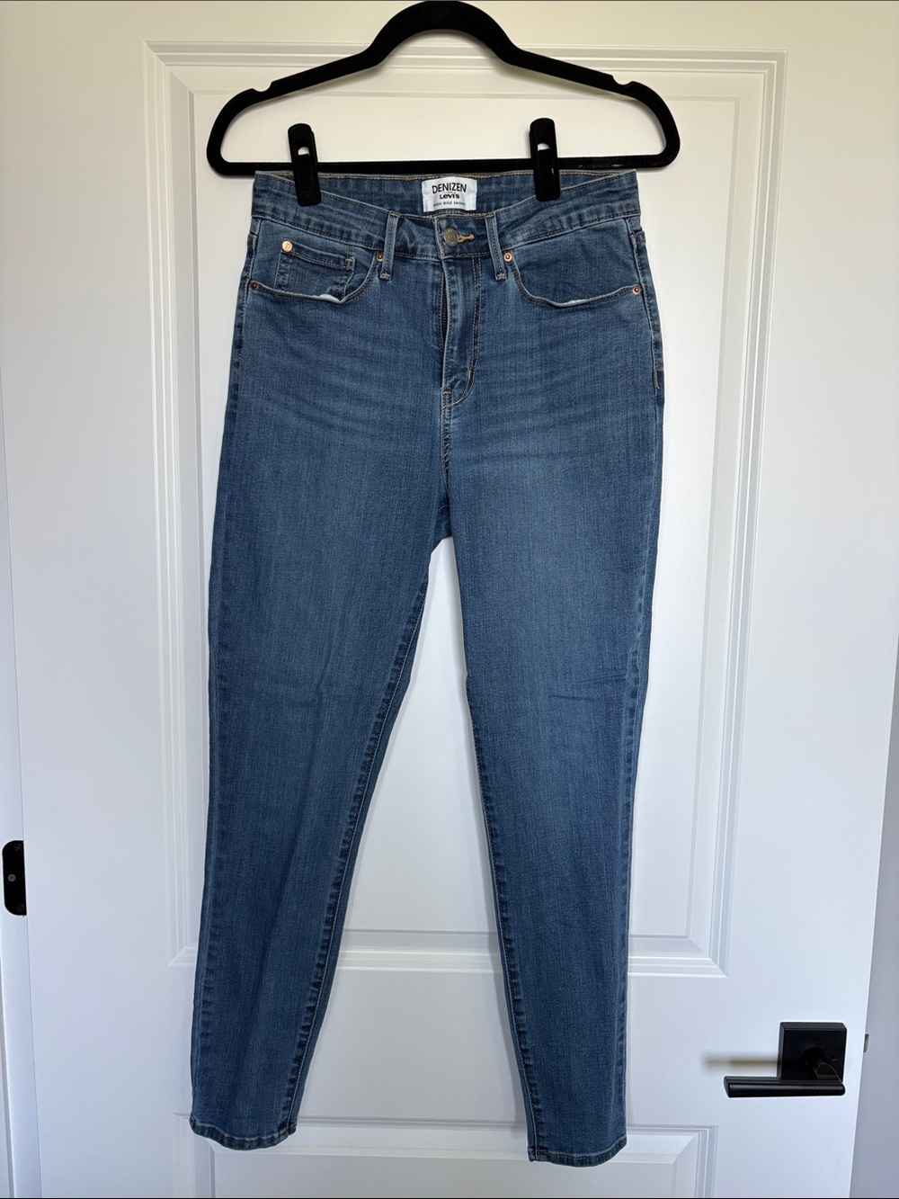 Denizen from Levi's High-Rise Skinny Jeans in Medium Blue Wash